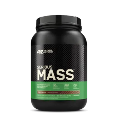 OPTIMUM NUTRITION US SERIOUS MASS PROTEIN POWDER – CHOCOLATE – 2LBS